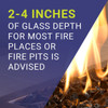 American Fire Glass 1/2" Gray Reflective  - AFF-GRYRF12-10