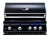 Whistler 4-Burner 102 x 28-Inch Gas Grill Island with Infrared Rear Burner, Refrigerator, Double Side Burner, and Rotisserie Kit - Black Stainless