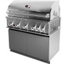 Whistler 5-Burner 104 x 28-Inch Gas Grill Island with Infrared Rear Burner, Sink, Double Side Burner, and Rotisserie Kit