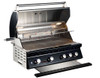 Whistler 4-Burner 127 x 28-Inch Gas Grill Island with Infrared Rear Burner, Sink, Double Side Burner, and Rotisserie Kit - Black Stainless