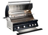 Whistler 4-Burner 155 x 67-Inch Gas Grill Island with Two 90-Degree Corners, Infrared Rear Burner, Refrigerator, Sink, Double Side Burner, and Rotisserie Kit - Black Stainless