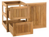 Pacific Teak Millworks 35-Inch Cottage Panel Teak Wood 2 Drawer/Door Combo - CO21-35C