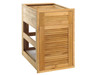 Pacific Teak Millworks 18-Inch Louvered Panel Teak Wood Drawer/Pullout Combo - C11P-18L