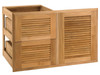 Pacific Teak Millworks 35-Inch Louvered Panel Teak Wood 2 Drawer/Door Combo - CO21-35L