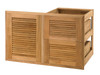 Pacific Teak Millworks 35-Inch Louvered Panel Teak Wood 2 Drawer/Door Combo - CO21-35L