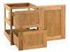 Pacific Teak Millworks 35-Inch Shaker Panel Teak Wood 2 Drawer/Door Combo - CO21-35S