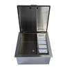 DIY OUTDOOR KITCHEN 25-INCH SLIDE-IN ICE BIN WITH SPEED RAIL & CONDIMENT TRAY