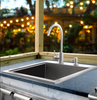 Premium 21-Inch Outdoor Rated Stainless Steel Drop In Sink With Hot/Cold Faucet