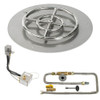 American Fire Products 18" Round Stainless Steel Flat Pan with AWEIS System (12" Ring) - Natural Gas - SS-RFPAWEIS-N-18