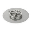 American Fire Products 12" Round Stainless Steel Flat Pan With 6" Fire Ring - SS-RFP-12-ASBL