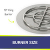 American Fire Products 24" Round Stainless Steel Flat Pan With 18" Fire Ring - SS-RFP-24-ASBL