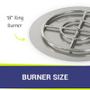 American Fire Products 24" Round Stainless Steel Flat Pan With 18" Fire Ring - SS-RFP-24-ASBL