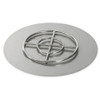 American Fire Products 30" Round Stainless Steel Flat Pan With 18" Fire Ring - SS-RFP-30-ASBL