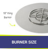 American Fire Products 36" Round Stainless Steel Flat Pan With 18" Fire Ring - SS-RFP-36-ASBL