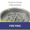 American Fire Products 19" Stainless Steel Round Drop-In Pan With 12" Ring Burner - SS-RSP-19-ASBL