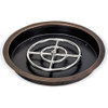 American Fire Products 19” Round Oil Rubbed Bronze Drop-In Pan with 12” Ring Burner - OB-RSP-19-ASBL