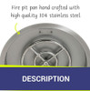 American Fire Products 25" Stainless Steel Round Drop-In Pan With 18" Ring Burner - SS-RSP-25-ASBL