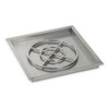 American Fire Products 24" Stainless Steel Square Drop In Pan With 18" Fire Ring - SS-SQP-24-ASBL