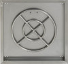 American Fire Products 24" Stainless Steel Square Drop In Pan With 18" Fire Ring - SS-SQP-24-ASBL