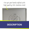 American Fire Products 36" Stainless Steel Square Drop In Pan With 18" Fire Ring - SS-SQP-36-ASBL
