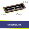 American Fire Products 18" x 6" Oil Rubbed Bronze Rectangular Drop-In Fire Pit Pan -  OB-AFPP-18