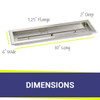 American Fire Products 30" x 6" Stainless Steel Linear Drop-In Pan - 30" x 6" Stainless Steel Linear Drop-In Pan