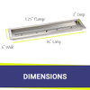 American Fire Products 36" x 6" Stainless Steel Linear Drop-In Pan - SS-LCB-36