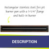 American Fire Products 60" x 6" Oil Rubbed Bronze Linear Drop-In Fire Pit Pan