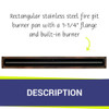 American Fire Products 72" x 6" Oil Rubbed Bronze Linear Drop-In Fire Pit Pan - OB-LCB-72
