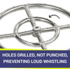 American Fire Products 12" Double-Ring Stainless Steel Burner with a 1/2" Inlet - SS-FR-12