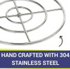 American Fire Products 30" Triple-Ring Stainless Steel Burner with a 3/4" Inlet - SS-FR-30