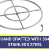 American Fire Products 24" Double-Ring Stainless Steel Burner with a 1/2" Inlet - SS-FR-24