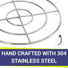 American Fire Products 36" Triple-Ring Stainless Steel Burner with a 3/4" Inlet - SS-FR-36