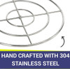 American Fire Products 36" Triple-Ring Stainless Steel Burner with a 3/4" Inlet - SS-FR-36