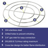 American Fire Products 48" Triple-Ring Stainless Steel Burner with a 3/4" Inlet - SS-FR-48