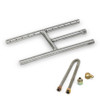American Fire Products 12" x 6" Stainless Steel H-Style Burner - Natural Gas - SS-H-12