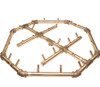 Warming Trends 30-Inch Square Natural Gas Fire Pit Burner Kit W/ 22.75 X 21.75-Inch Octagonal CROSSFIRE Brass Burner - Match Light Ignition - CFBO280NGALPL30SFK2