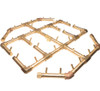Warming Trends 42-Inch Square Propane Fire Pit Burner Kit W/ 29.5 X 27.5-Inch Octagonal CROSSFIRE Brass Burner - Match Light Ignition - CFBO360LPALPL42SFK2