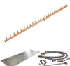 Warming Trends 62 X 12-Inch Linear Natural Gas Fire Pit Burner Kit W/ 54-Inch Linear CROSSFIRE Brass Burner - Match Light Ignition - CFBL270NGALPL6212FK2