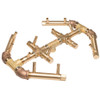 Warming Trends 18-Inch Round Natural Gas Fire Pit Burner Kit W/ 12.5 X 14.5-Inch Octagonal CROSSFIRE Brass Burner - Match Light Ignition - CFBO140NGALPL18CFK1