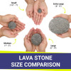 American Fire Products Small Gray Lava Stone (1/2" - 1") - LAVAST-S