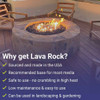 American Fire Products Small Black Lava Rock 40 Pounds - LAVA-S-40
