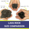 American Fire Products Medium Black Lava Rock 10 Pounds - LAVA-M-10