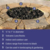 American Fire Products Medium Black Lava Rock 10 Pounds - LAVA-M-10
