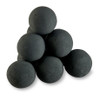 American Fire Products 4" Matte Black Lite Stone Fire Balls - Set of 6 - AFG-FBL-MB-6B