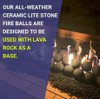 American Fire Products 4" Natural Lite Stone Fire Balls - Set of 6 - AFG-FBL-NS-6B