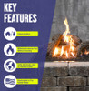 American Fire Products Formation Creation Country Oak Ceramic Gas Fire Pit Logs – 9 Piece Set - AFP-FPL-CO