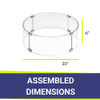 American Fire Products Round Glass Flame Guard for 19" x 6" Round Drop-In Fire Pit Pan - FG-RSP-19