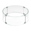 American Fire Products Round Glass Flame Guard for 25" x 6" Round Drop-In Fire Pit Pan - FG-RSP-25