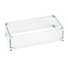 American Fire Products Rectangular Glass Flame Guard for 18" x 6" Drop-In Fire Pit Pan - FG-AFPP-18